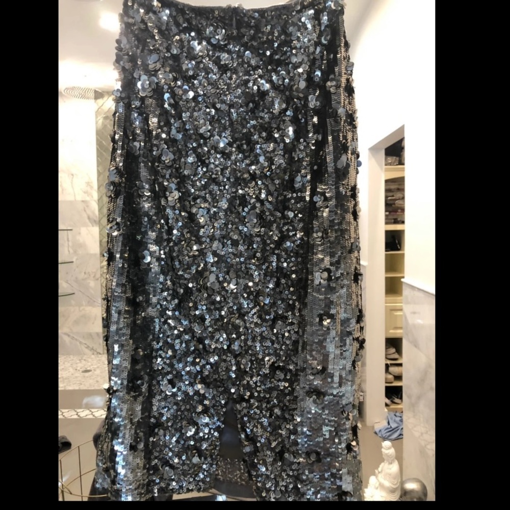 Bhldn beaded/ sequenced pencil skirt